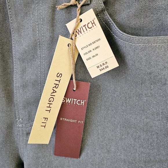 Men's Straight Fit Jeans - Gray - Picture 7 of 8